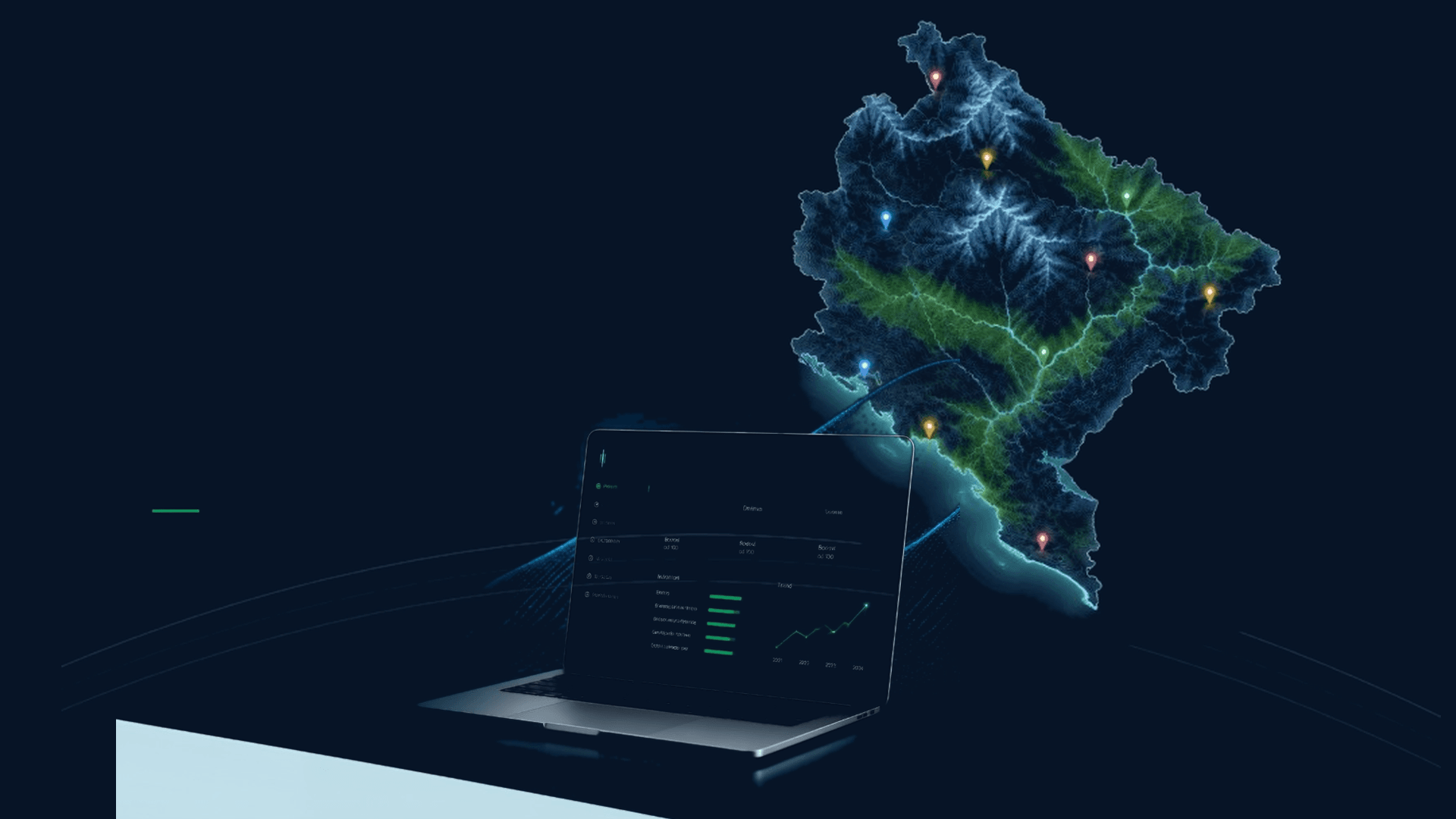 ESG MAP Crna Gora i portal na laptopu